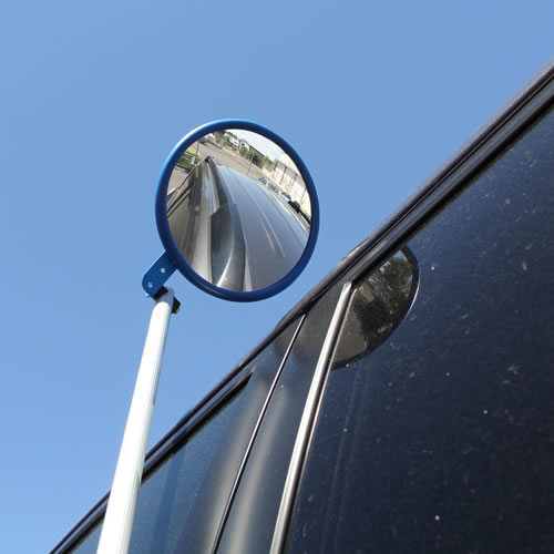9 Portable Inspection Mirror Long Handle, Convex Mirror For Car Inspection