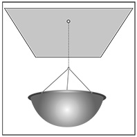 full dome ceiling mounted